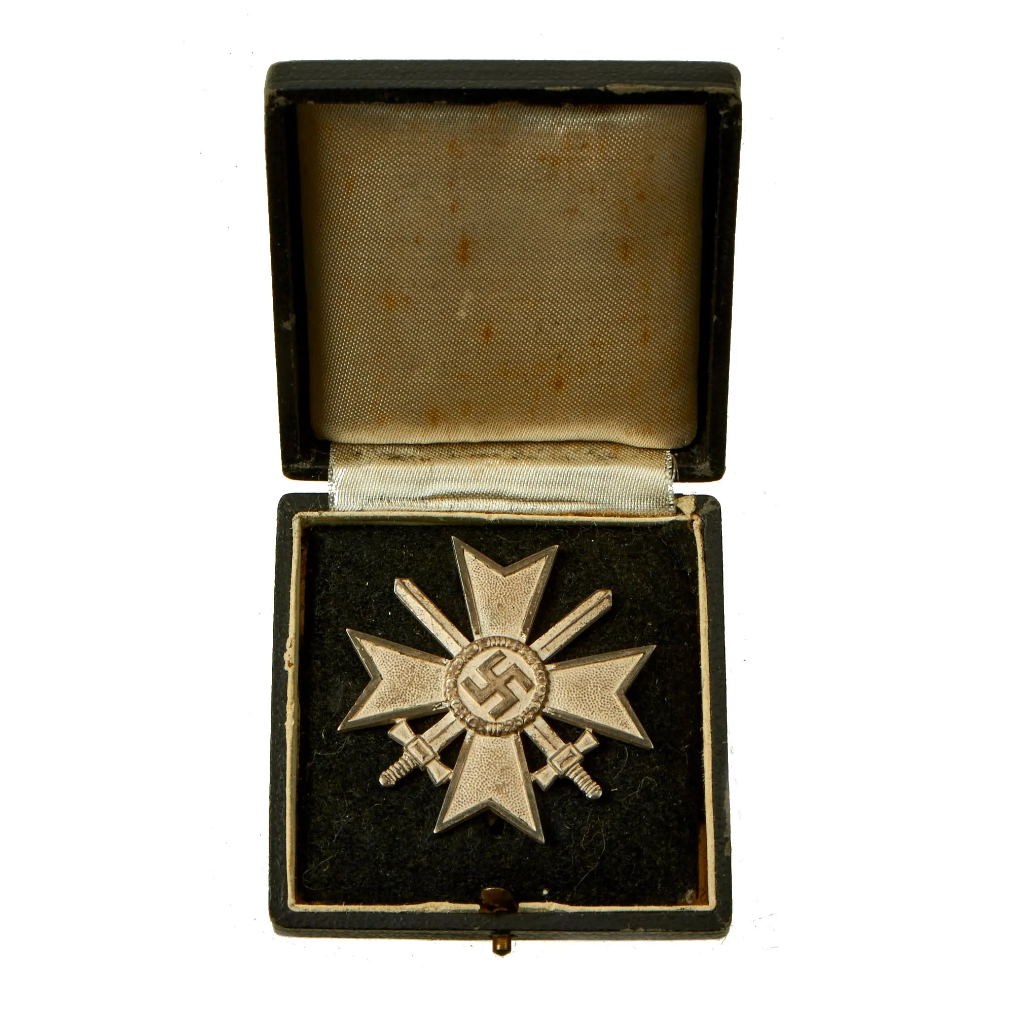 Original German WWII Cased War Merit Cross KvK 1st Class with Swords by Wilhelm Deumer - Kriegsverdienstkreuz