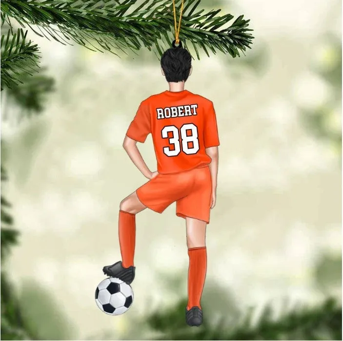 Personalized Soccer Player Christmas Ornament - Great Gift Idea For Soccer Players & Soccer Lovers