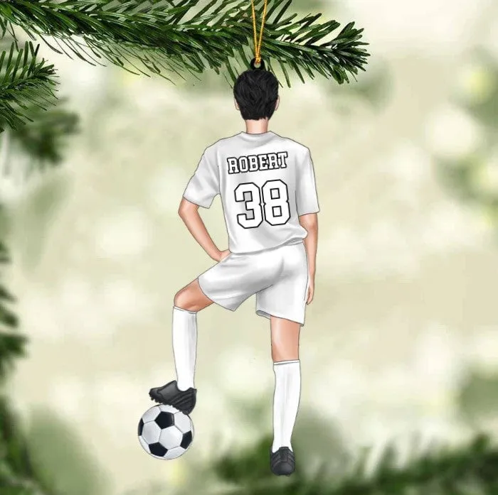 Personalized Soccer Player Christmas Ornament - Great Gift Idea For Soccer Players & Soccer Lovers