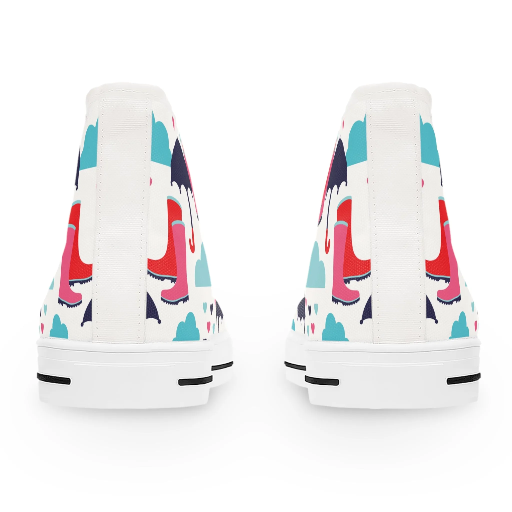 Rain Boots and Umbrellas Women's High Top Sneakers