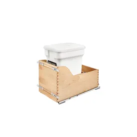 Rev-A-Shelf / 4WCSC-CKWH-1 / Wood Pullout Compost Container w/ Soft-Close