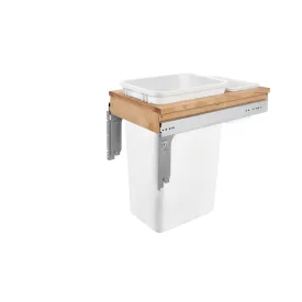 Rev-A-Shelf / 4WCTM-1550DM1-343-FL / Wood Top Mount Pullout Single Trash/Waste Container For Full-Height Cabinets