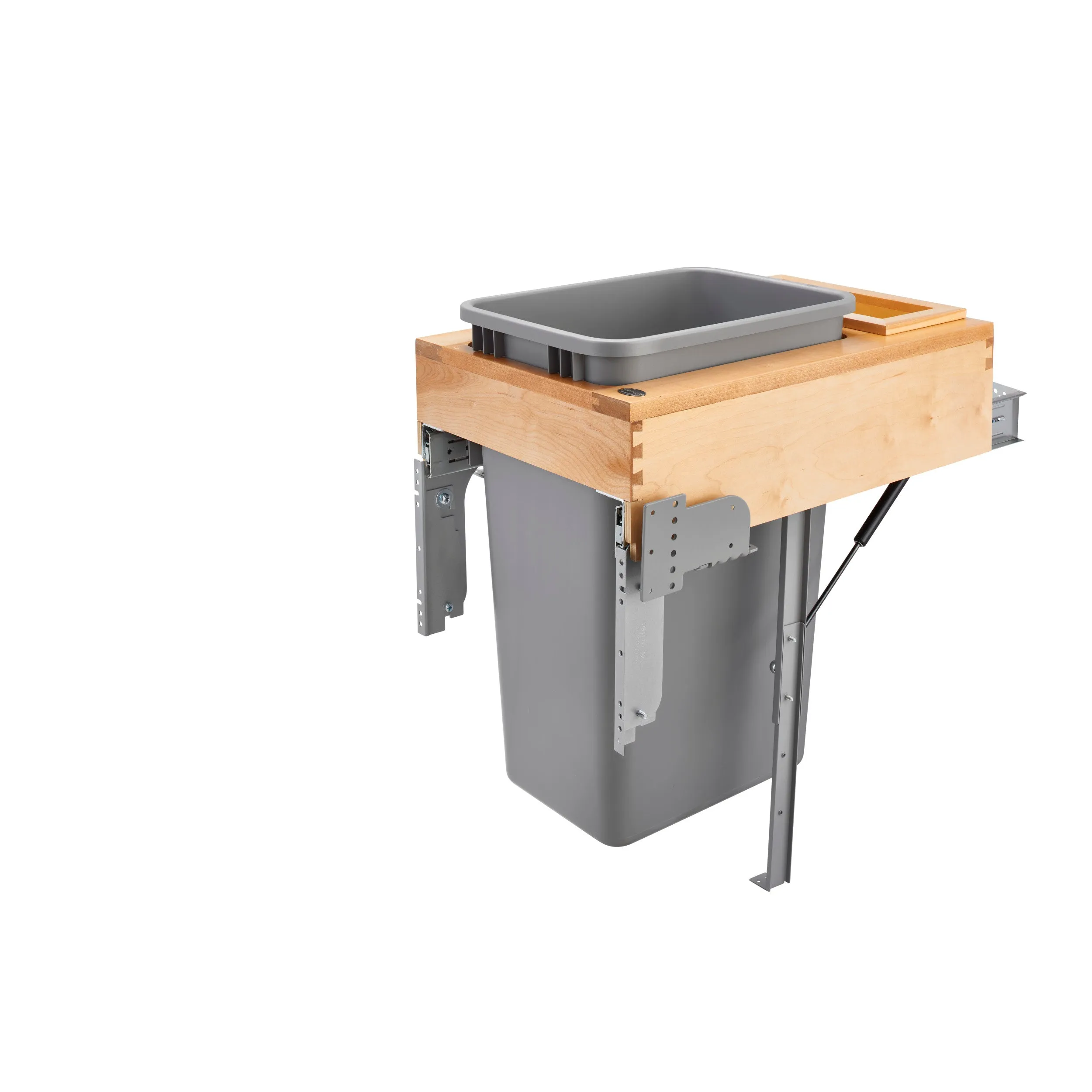 Rev-A-Shelf / 4WCTM-RM-1850DM-1 / Wood Top Mount Pullout Trash/Waste Container w/ Soft-Close/Open