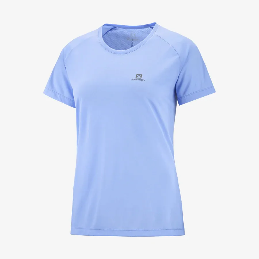 Salomon Womens Cross Rebel SS Tee - Provence/Nautical Blue