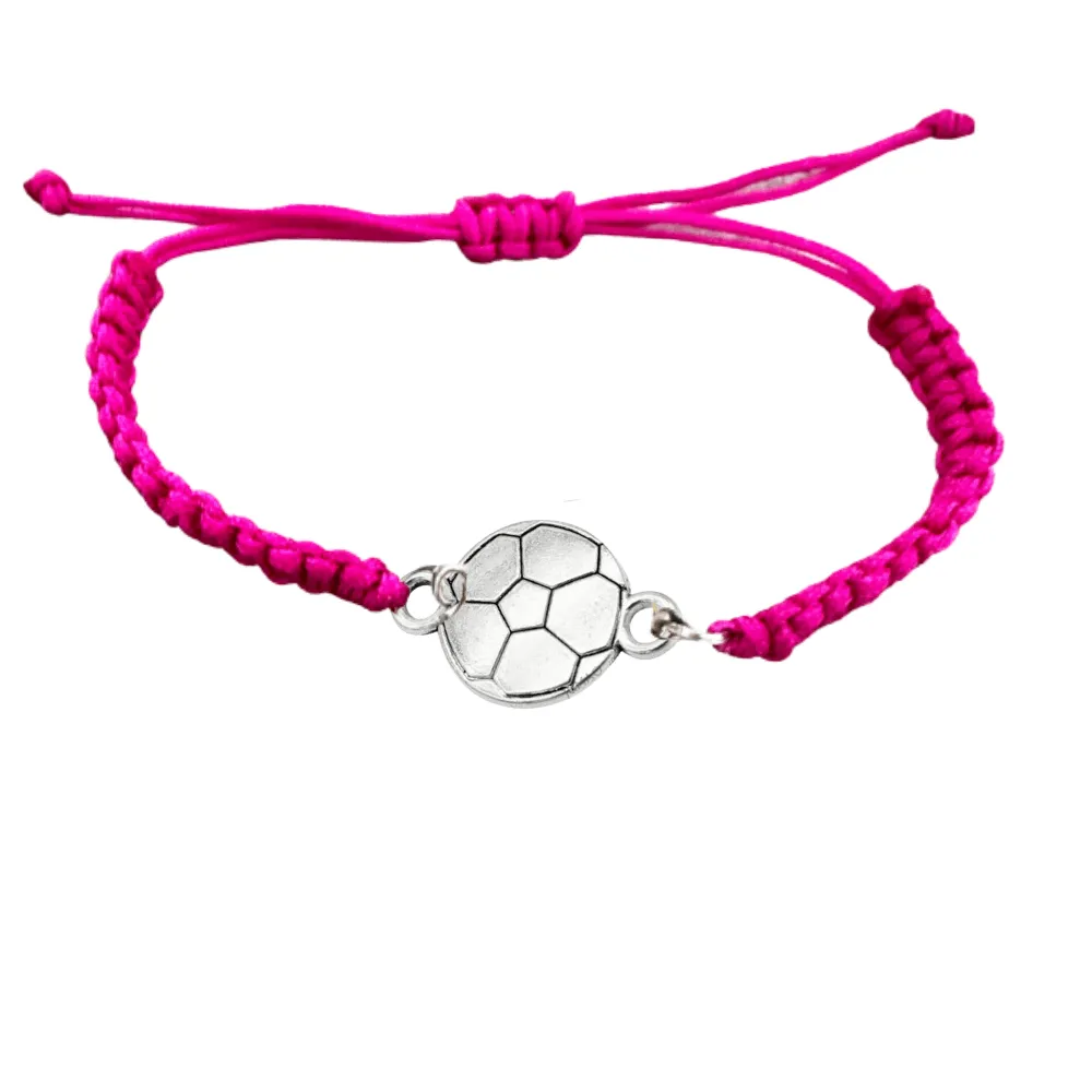 Silver Soccer Rope Bracelet - Pick Color