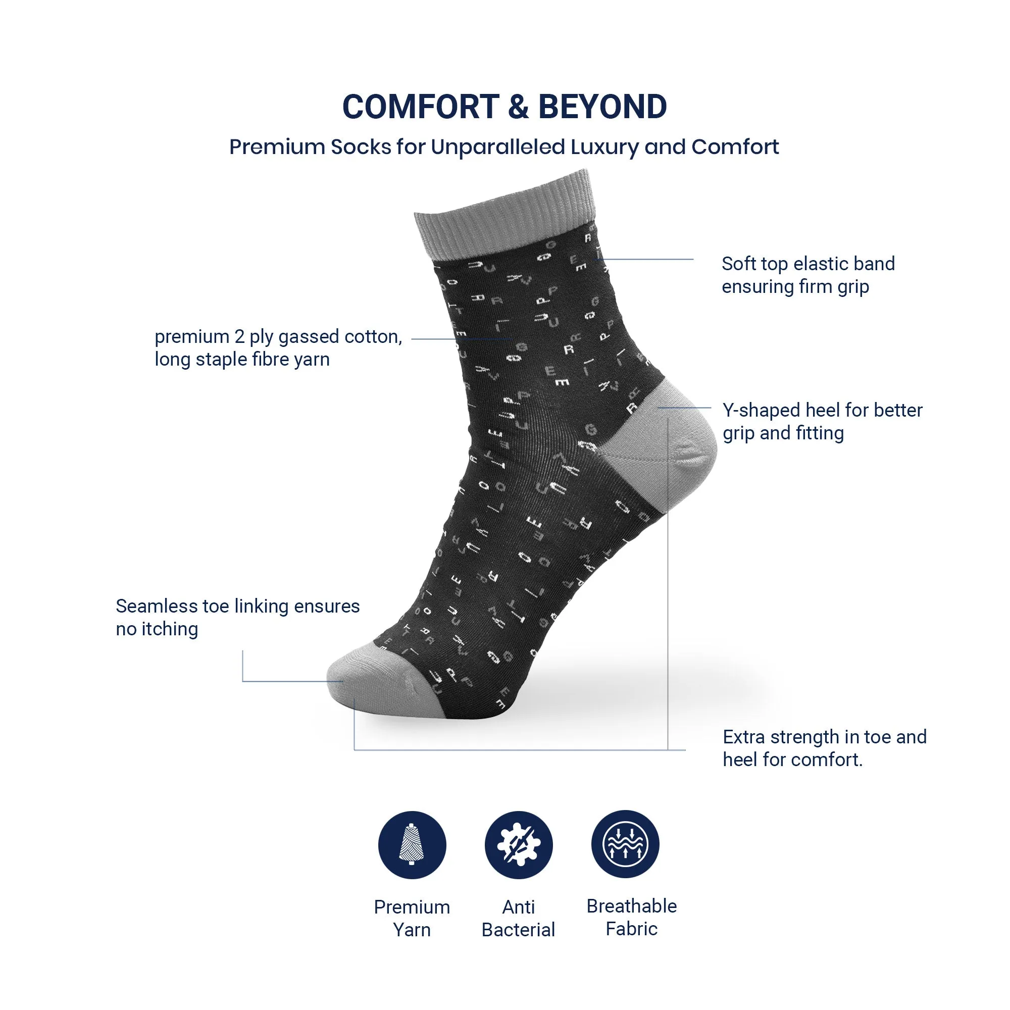 Skyline Spots  - Ankle Socks Bamboo Socks