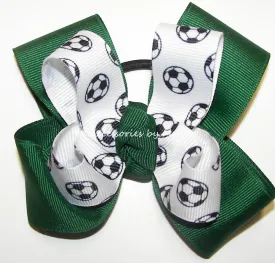 Soccer Hair Bow