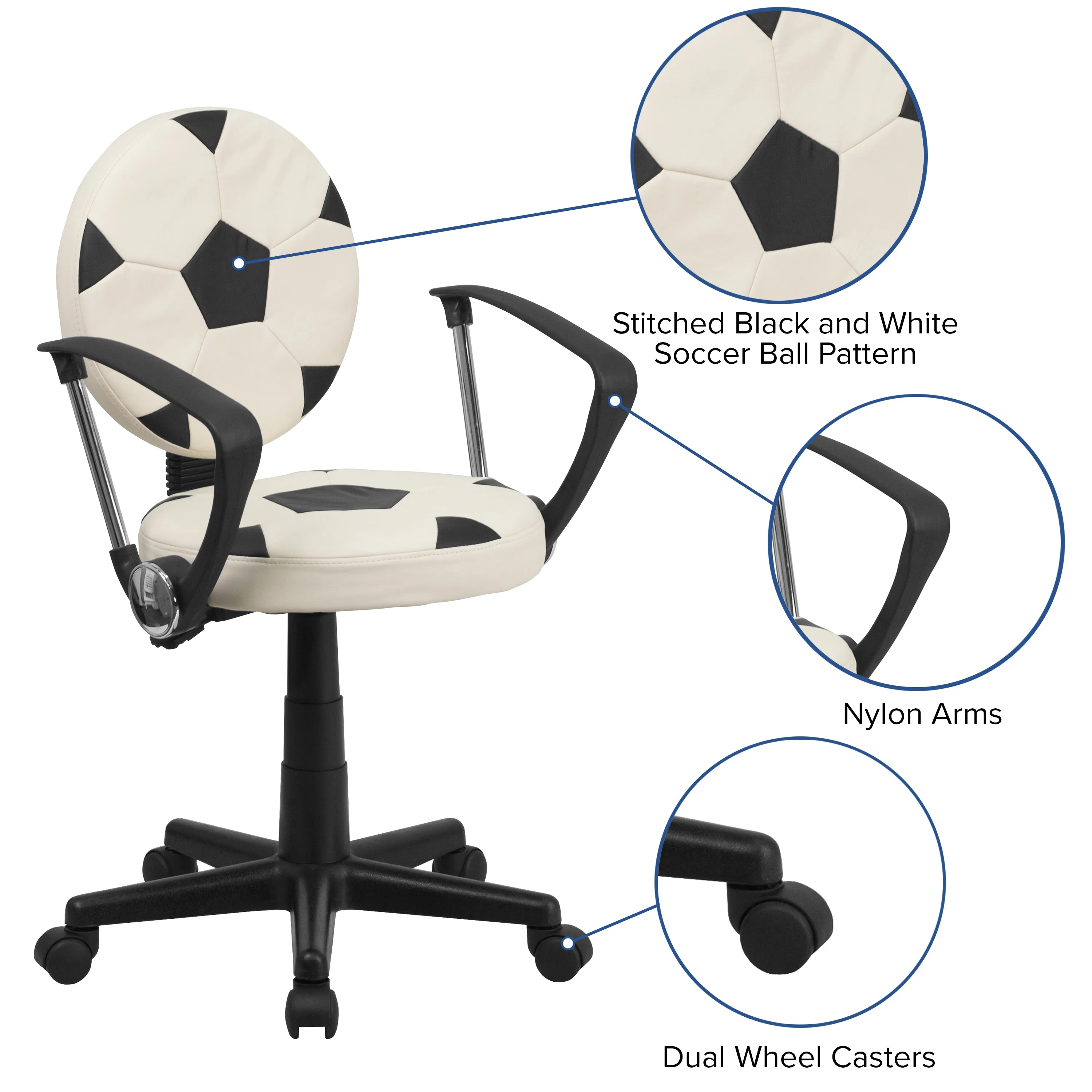 Soccer Mid-Back Task Chair BT-6177-SOC-A-GG