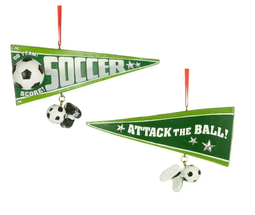 Soccer Pennant Ornament