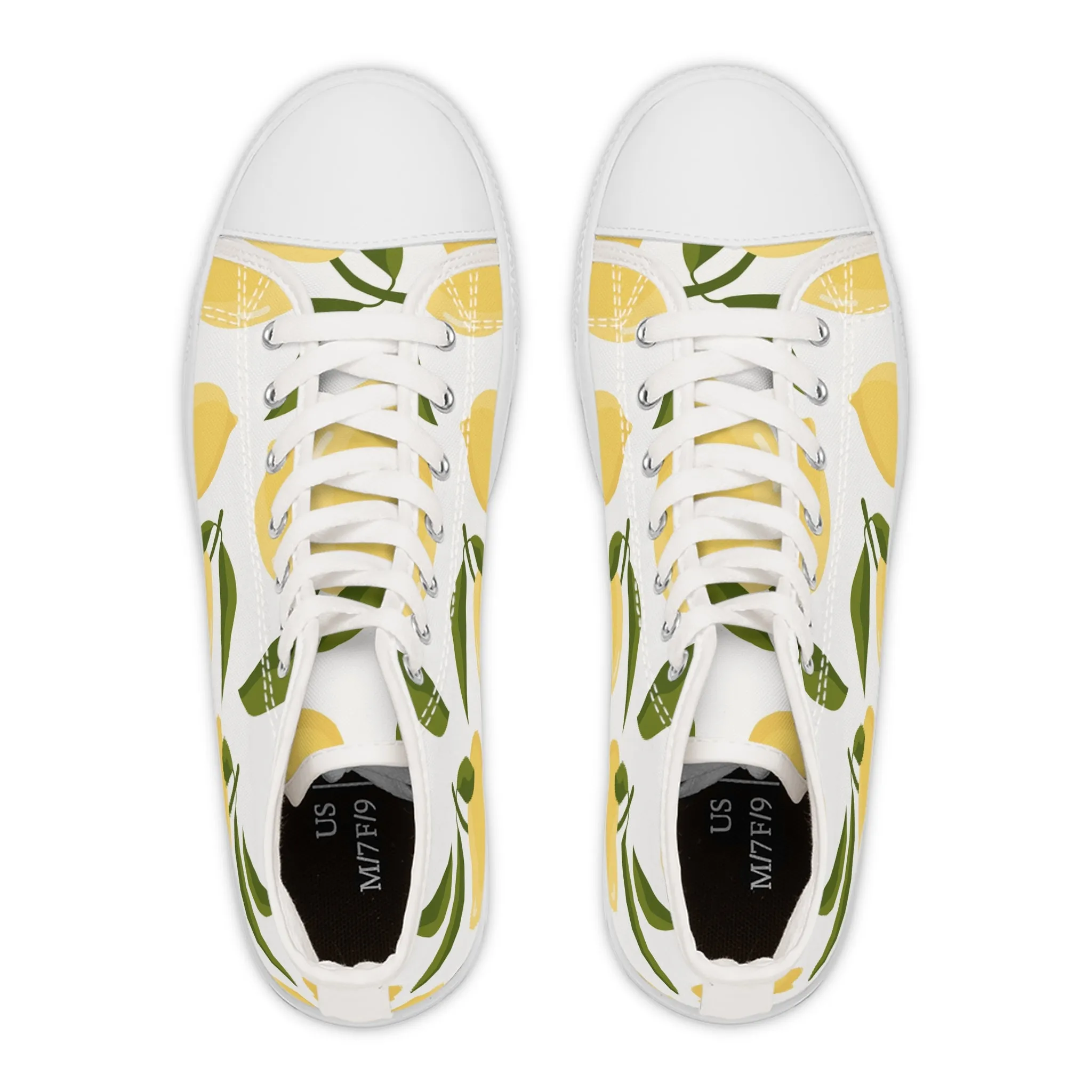 Tropical Lemons Women's High Top Sneakers