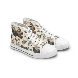 Wolf Head Women's High Top Sneakers