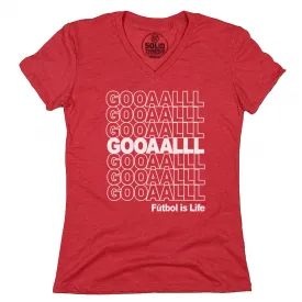 Women's Gooaalll V-Neck Tee