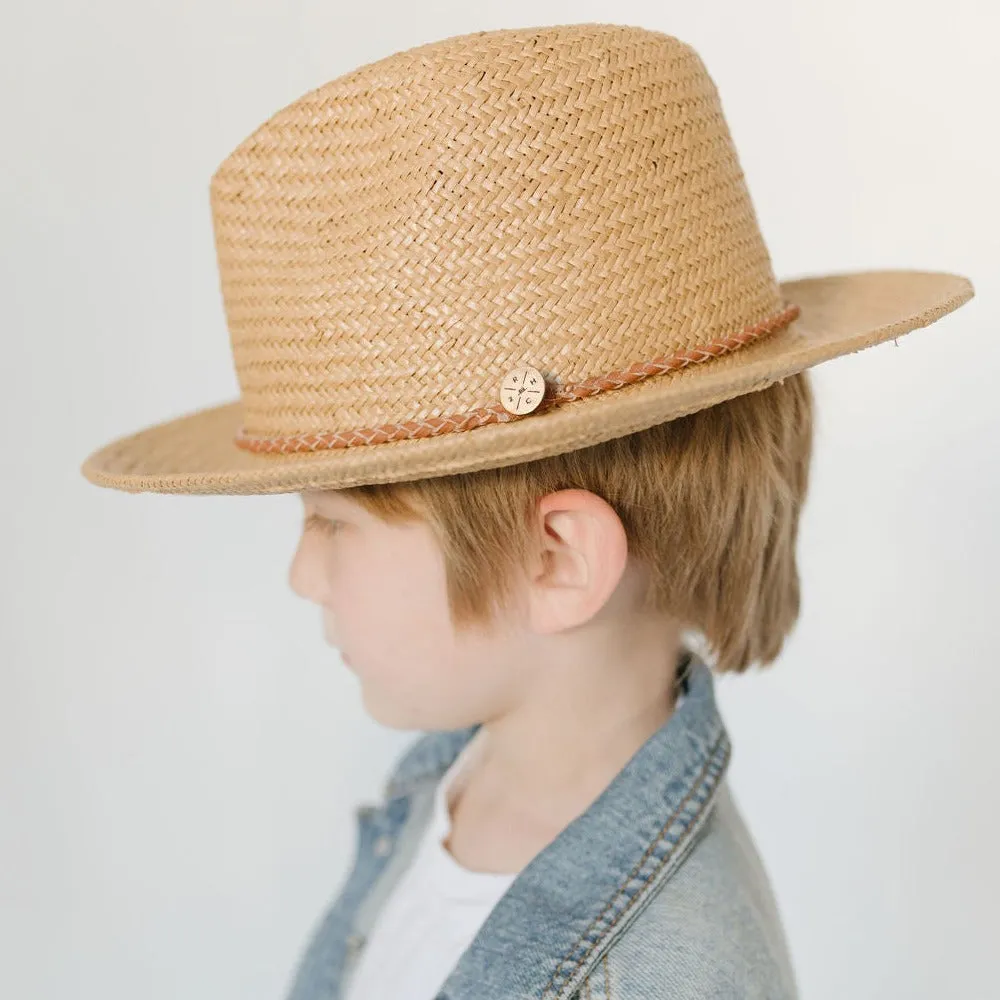 WYNWOOD KIDS STRAW FEDORA SUN HAT