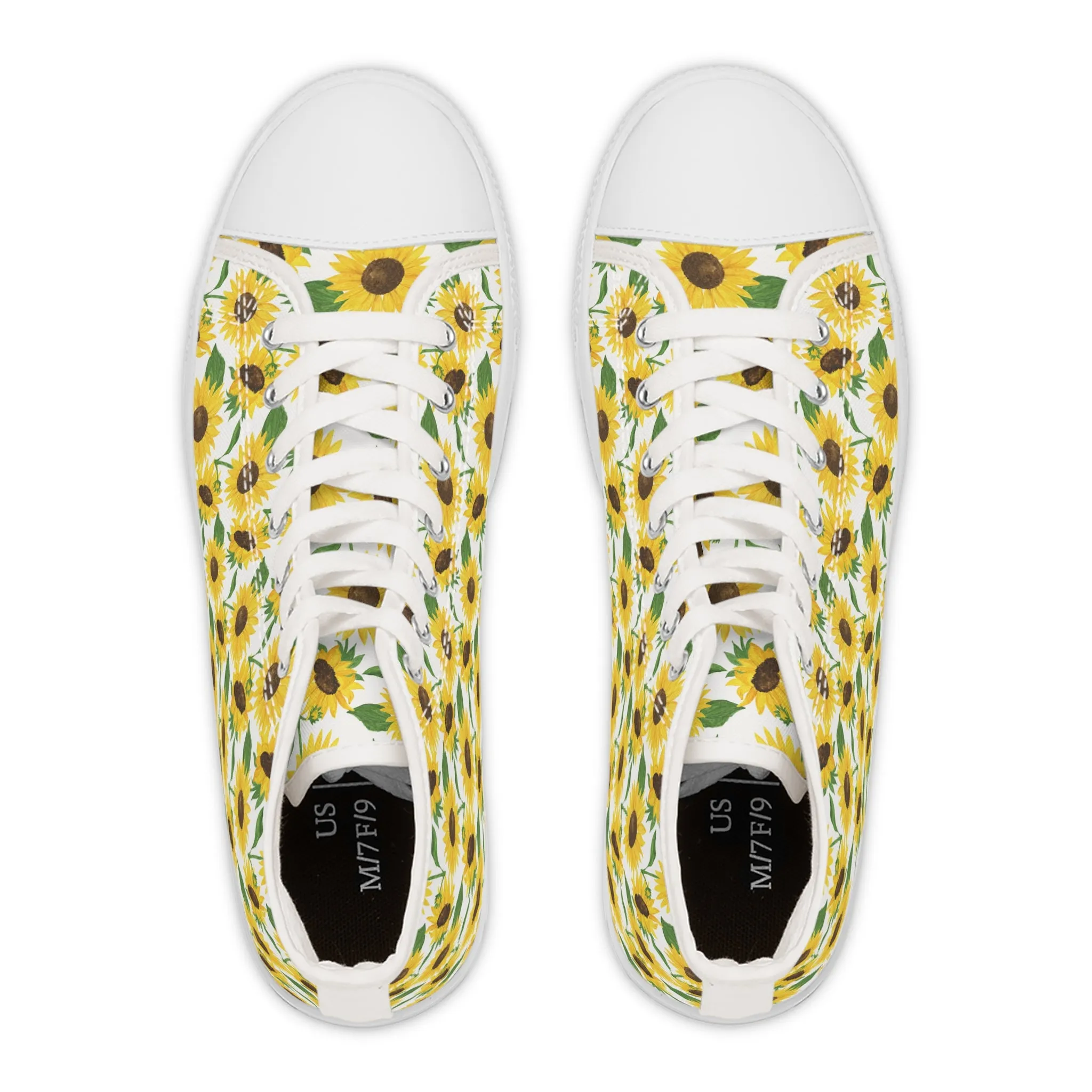 Yellow Sunflowers Women's High Top Sneakers